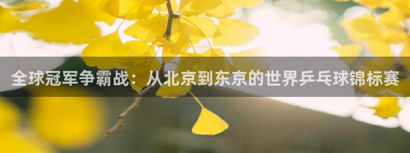 意昂2平台注册:全球冠军争霸战:从北京到东京的世界乒乓球锦标